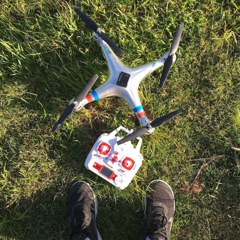 Drone on ground