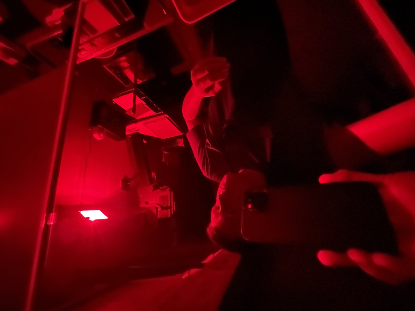 Selfie in the darkroom