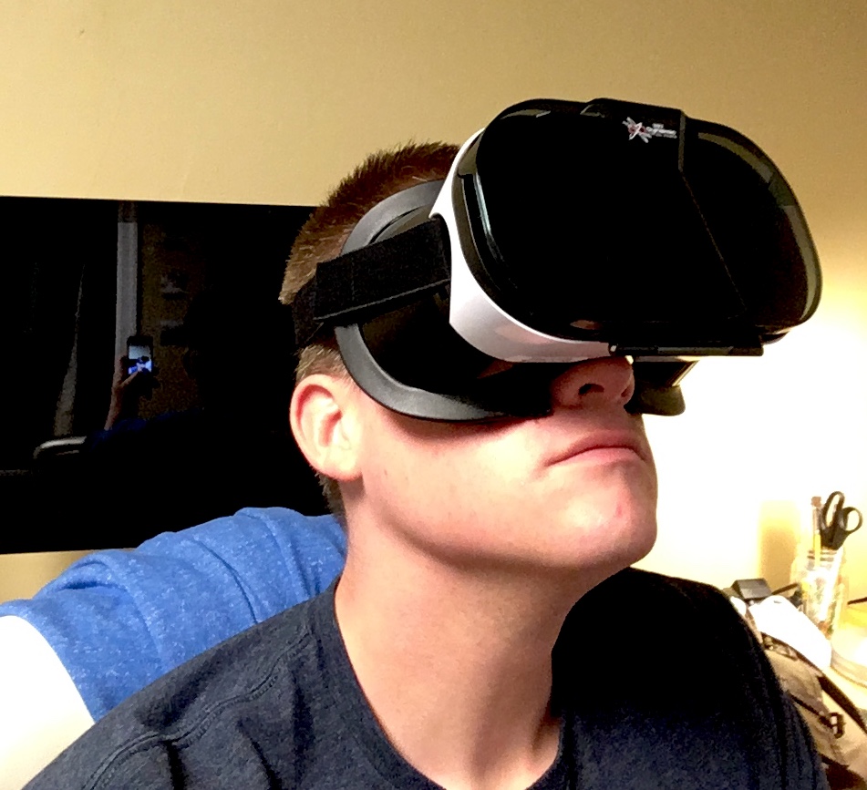 Me wearing stupid looking VR goggles