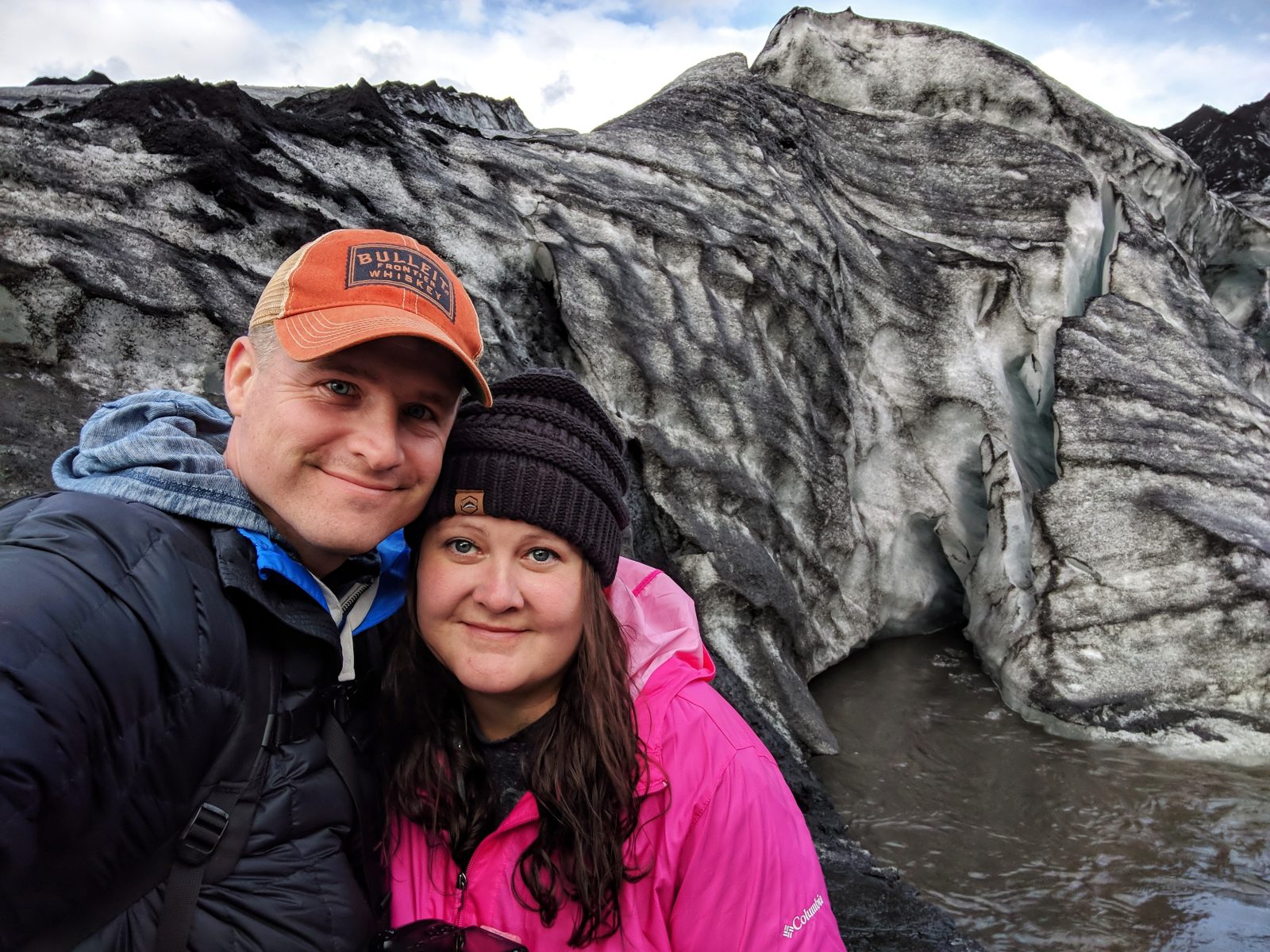 Eliza and I in front of a glacier in Iceland.