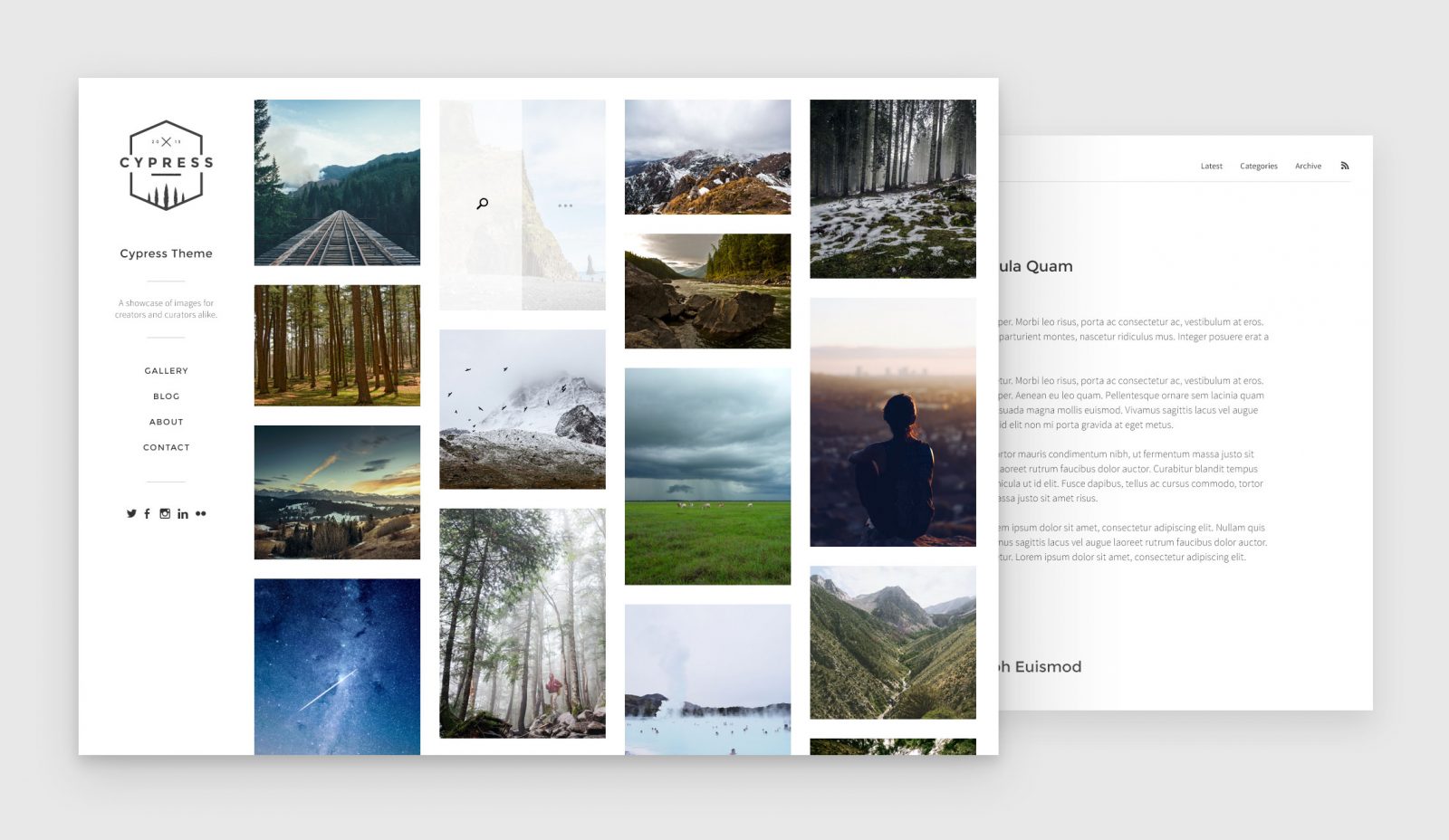 A screenshot of Cypress the WordPress theme.