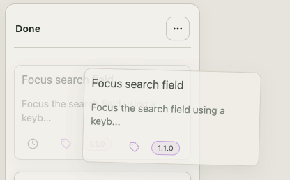 A screenshot of Signboard's card tilting to the right.