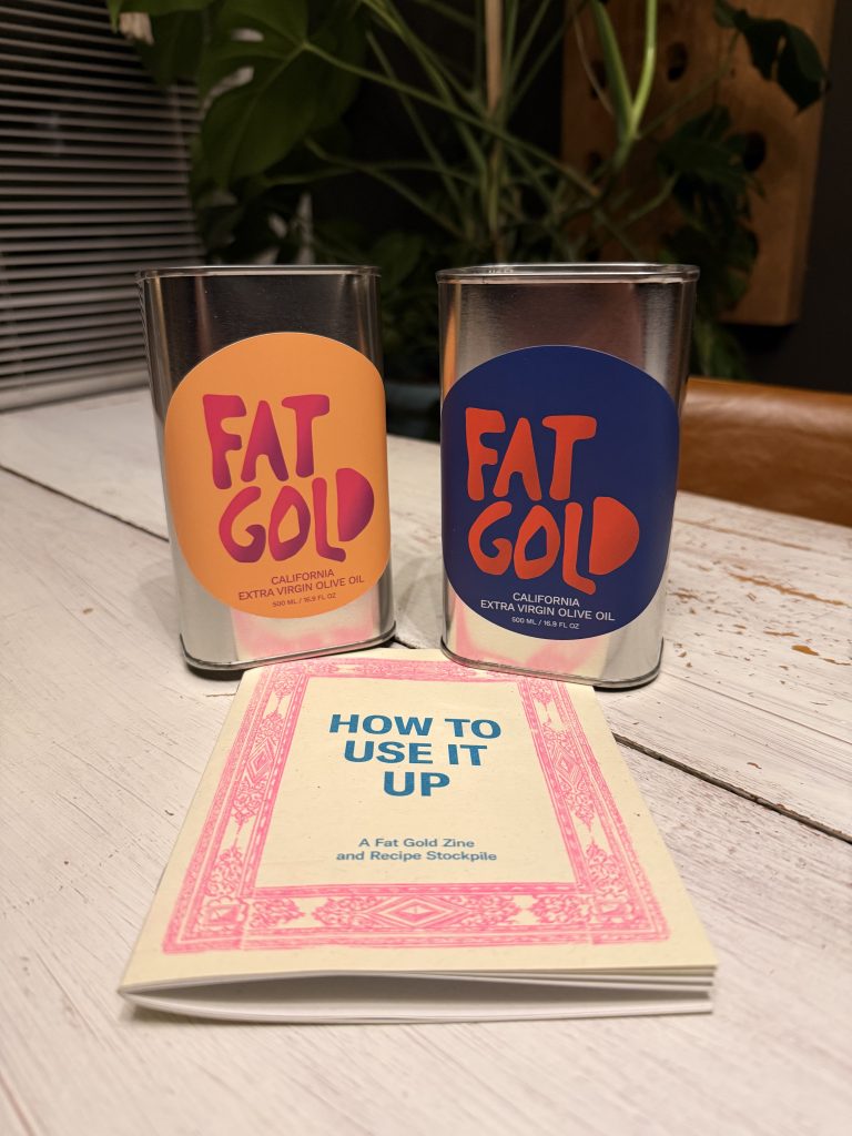 A few tins of Fat Gold a the "How to use it up" guide.